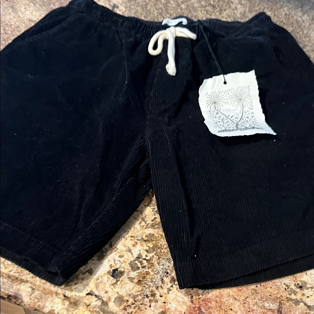 Adam Mar Surf Cordies Corduroy Board Shorts NWT cotton USA made black